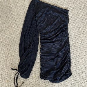 Black tight one sleeve dress